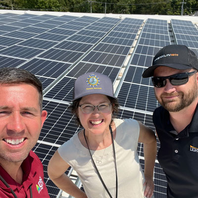 Lightwave with Commercial Partners at Solar Install Site