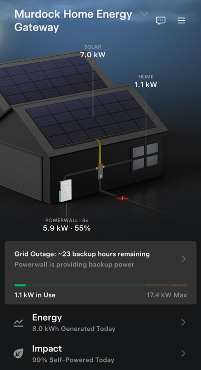 Murdock Powerwall Monitoring App
