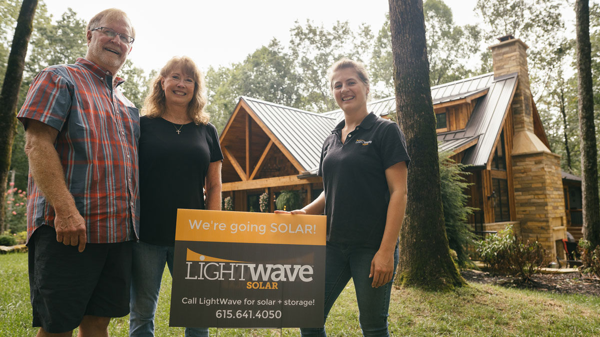 residential home owners going solar with lightwave