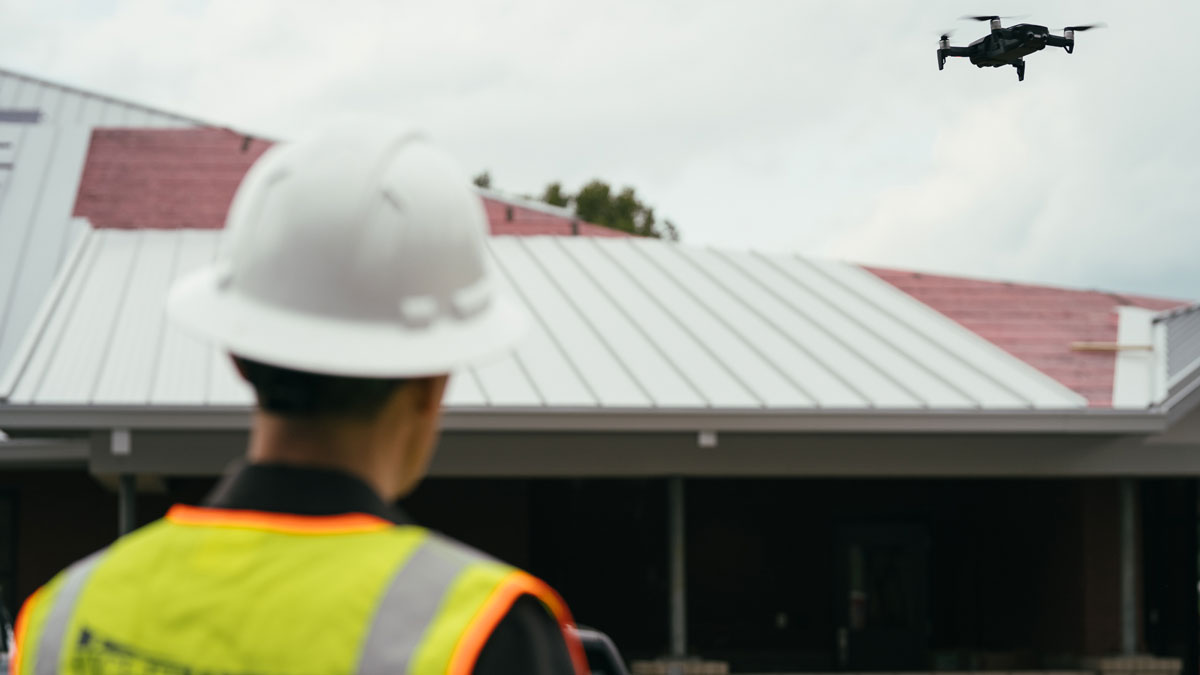 using drone to survey home for solar design