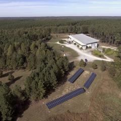 Ground-Mounted-Soalr-Panels-Asian-Elephant-Barn